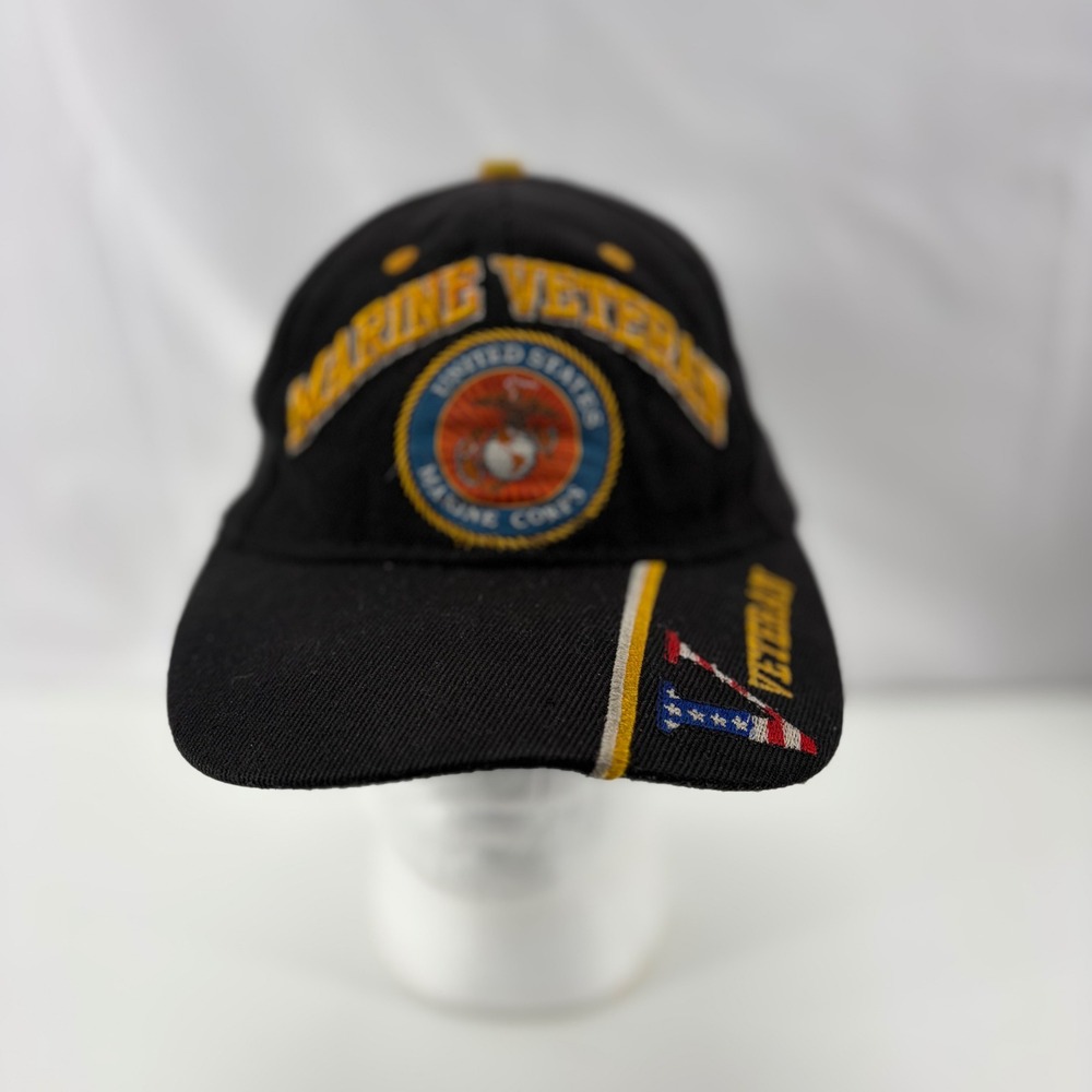 Medals of America US Marine Corps Veteran Baseball Hat Black USMC Embroidered
